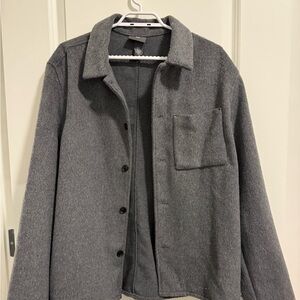 H&M Charcoal Gray Shirt Jacket